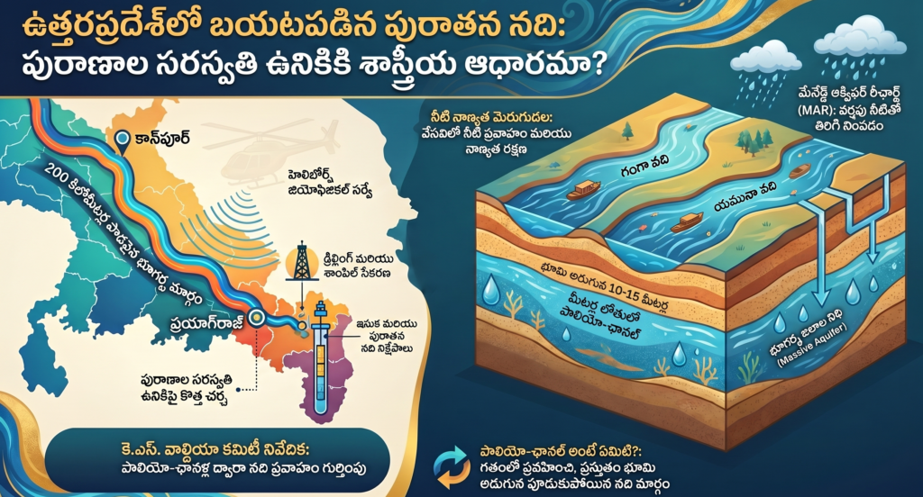 infographic of river saraswati